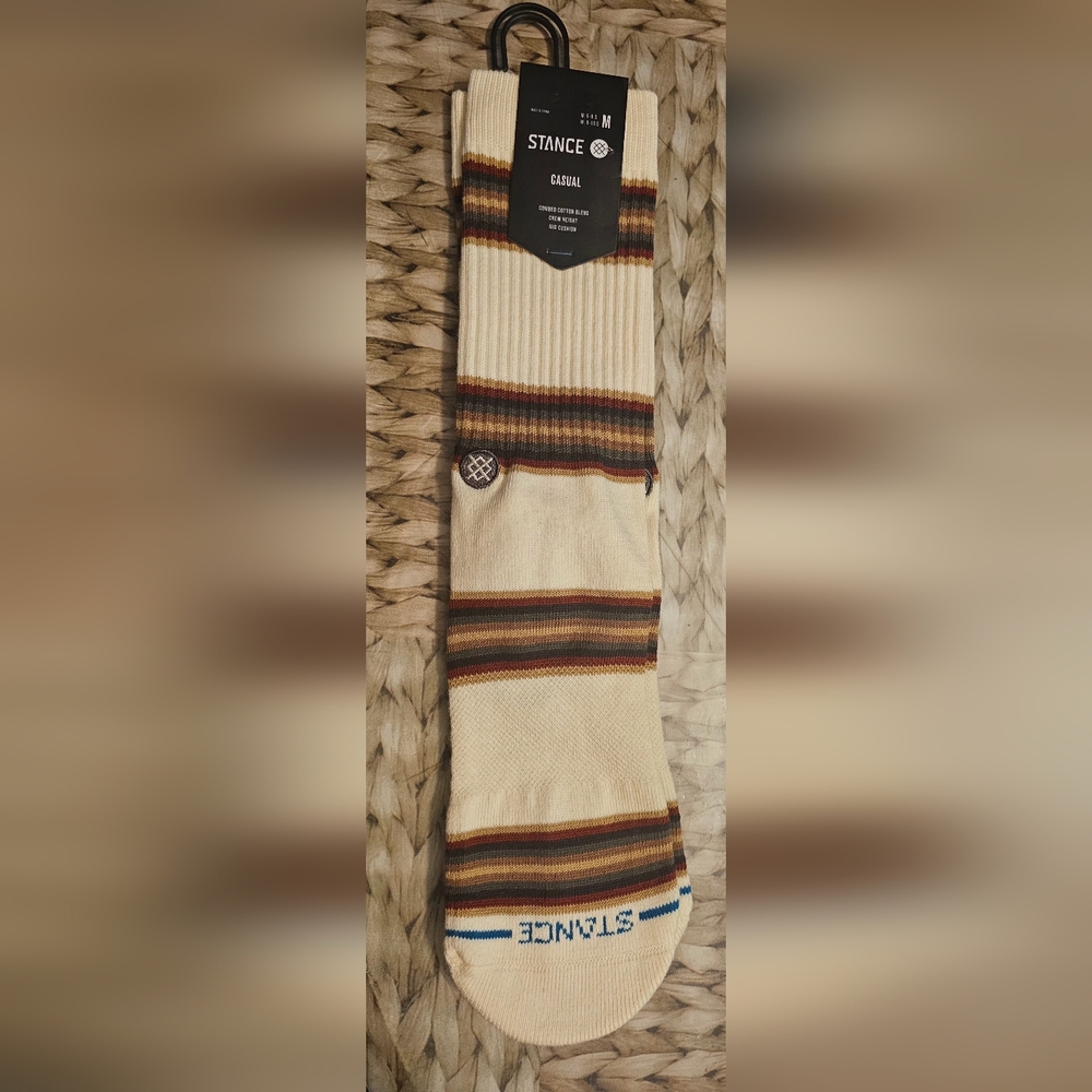 Stance Casual Cream and Brown Socks